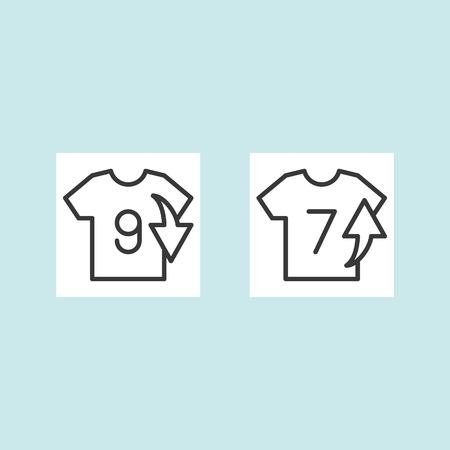 Substituted change player, Outline  vector icon soccer relatedのイラスト素材