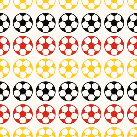 Soccer ball seamless pattern vector in three colorのイラスト素材