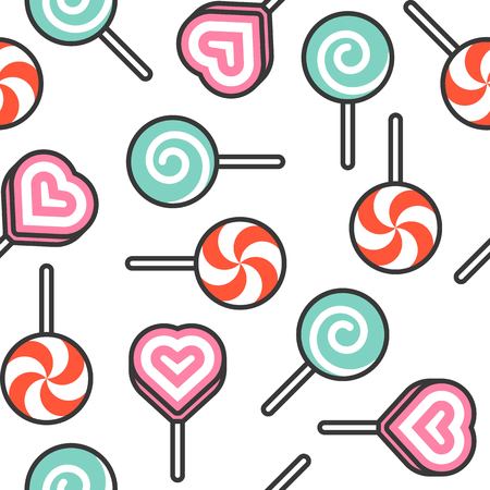 Sweets seamless pattern for use as wrapping paper gift or background, vector illustrationのイラスト素材