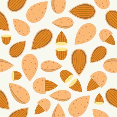 almond seamless pattern vector for wallpaper or wrapping paperのイラスト素材