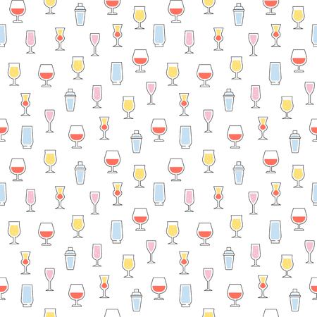 beverage summer theme seamless pattern vector for wallpaper or wrapping paperのイラスト素材