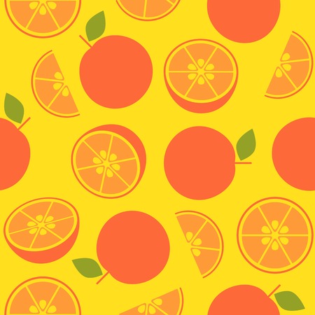 orange retro style, seamless pattern vector for wallpaper or wrapping paper