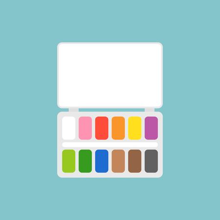 Palette or paint palette, art equipment vector illustrationのイラスト素材