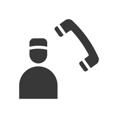 Phone and Dentist, make an appointment, dental related solid icon.のイラスト素材