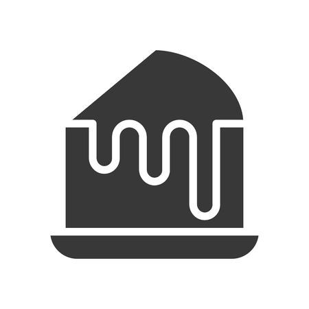 custard cake, bakery and pastry set, glyph icon.のイラスト素材