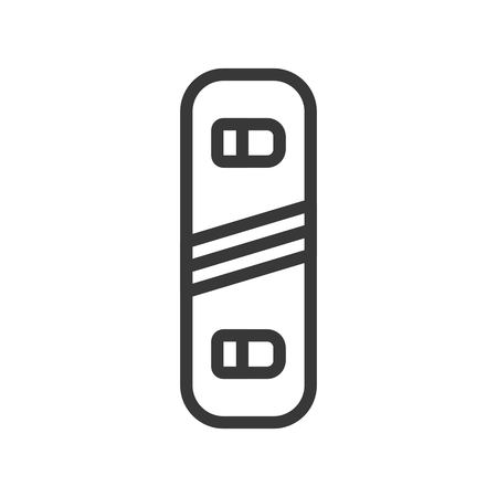 snow board, cute christmas and winter related set,suitable for use as material.editable stroke.のイラスト素材