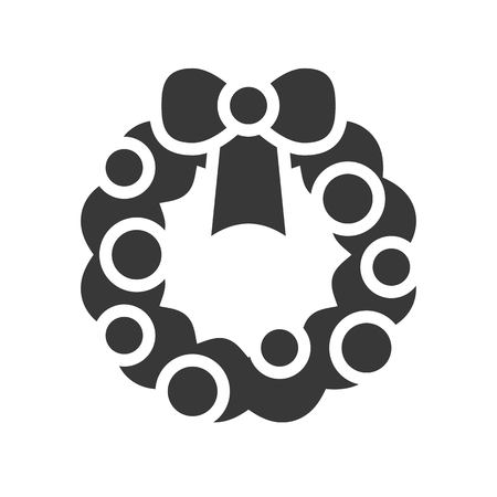 christmas wreath. cute christmas and winter related set,solid design.suitable for use as material.のイラスト素材