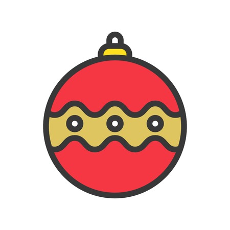 christmas bauble.cute christmas and winter related set,suitable for use as material.editable outlineのイラスト素材
