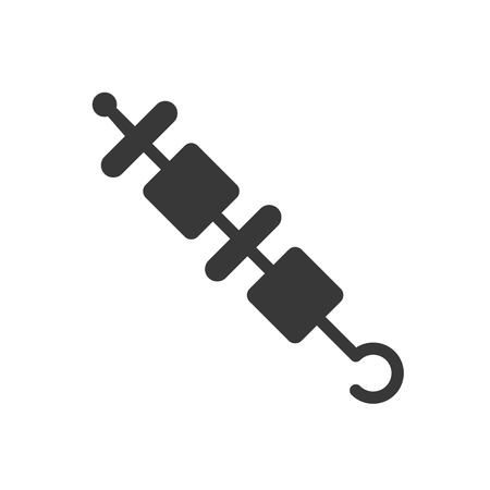 barbecue grilled, food and beverage set, glyph design iconのイラスト素材