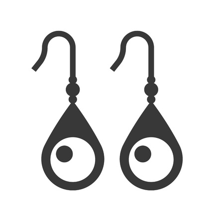 drop earring, jewelry vector icon, glyph styleのイラスト素材