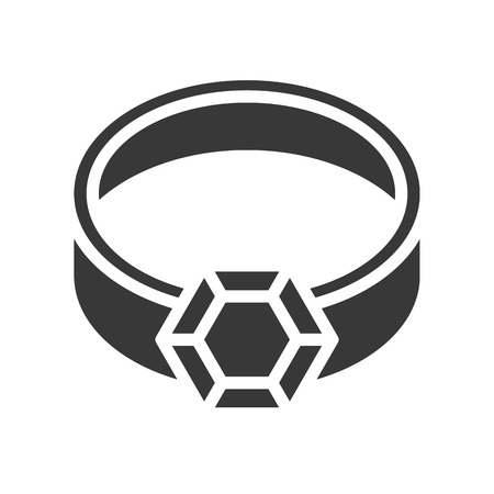 diamond ring, jewelry vector icon glyph styleのイラスト素材