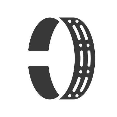 bracelet or cuff, jewelry icon, glyph styleのイラスト素材