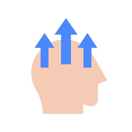 improvement human skills icon, learning and education conceptのイラスト素材