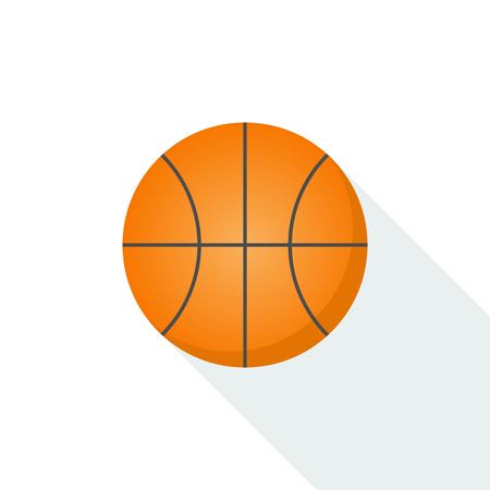 Basketball icon vector isolated on background with long shadowのイラスト素材