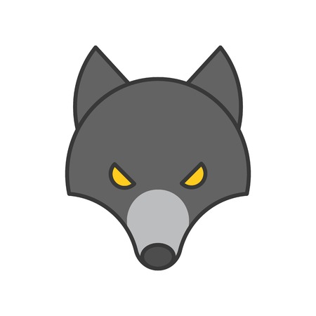 werewolf, Halloween related icon, outline design editable strokeのイラスト素材