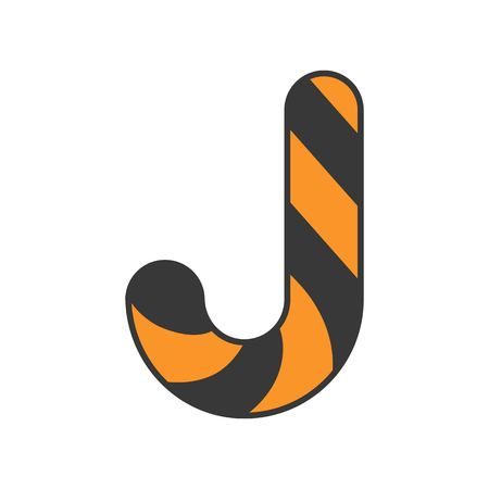 candy cane, Halloween sweets and candy, filled outline icon editable strokeのイラスト素材