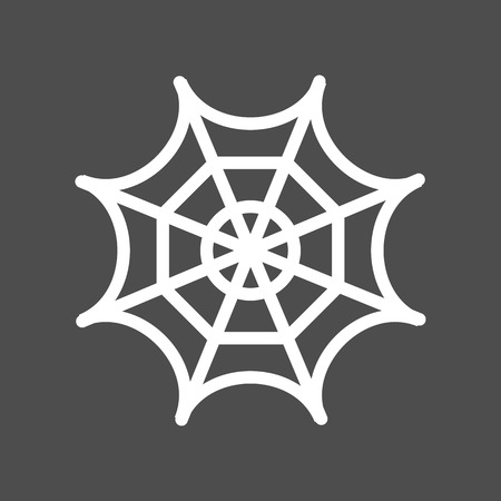 spider web, Halloween related icon, flat designのイラスト素材