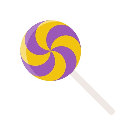 lollipop, sweets candy Halloween related icon in flat designのイラスト素材