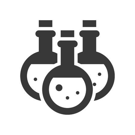 flask of witch potion icon, Halloween related, glyph designのイラスト素材