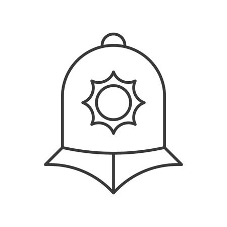 England police helmet, police related outline icon editable strokeのイラスト素材