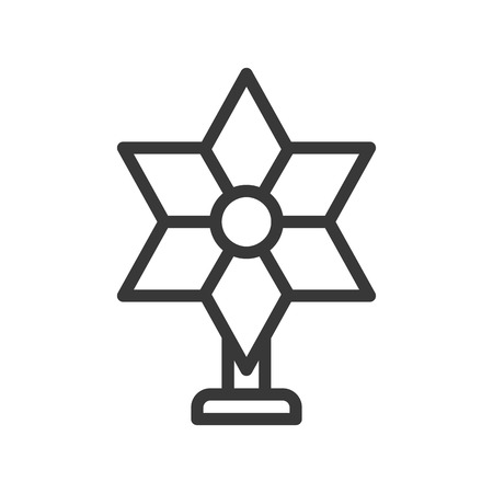 star tree topper, Merry Christmas theme set, outline editable stroke pixel perfect iconのイラスト素材