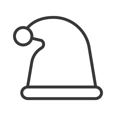 Santa hat, Merry Christmas theme set, outline editable stroke pixel perfect iconのイラスト素材