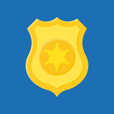 police badge, police related icon vector illustrationのイラスト素材