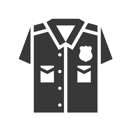 police uniform, police related icon vector illustrationのイラスト素材