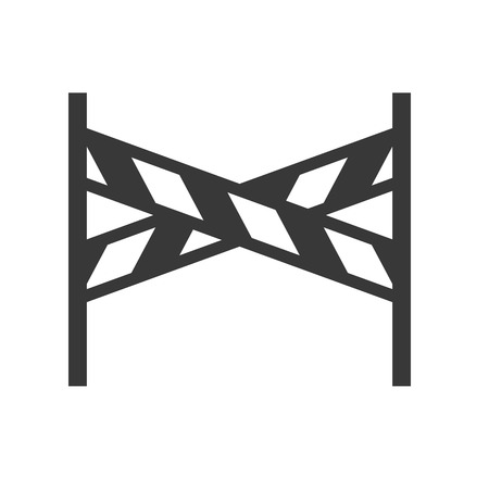barrier stand vector, police related solid iconのイラスト素材