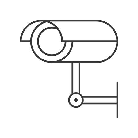 CCTV camera, police related icon outline design editable strokeのイラスト素材