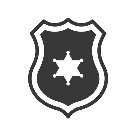 police badge, police related icon vector illustrationのイラスト素材