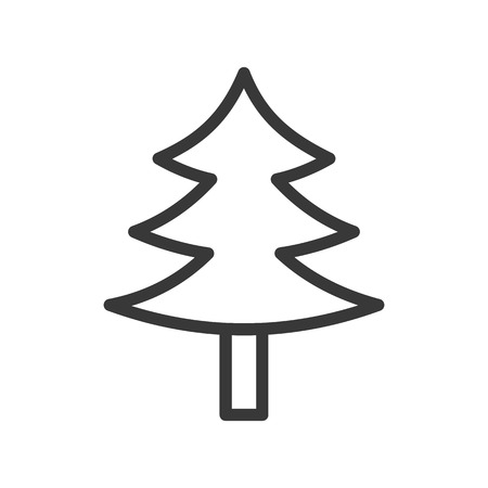 pine tree, Merry Christmas theme set, outline editable stroke pixel perfect iconのイラスト素材