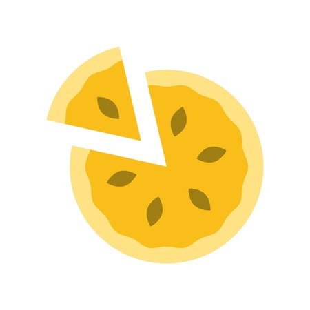 pie or pizza, Merry Christmas icon set, flat designのイラスト素材
