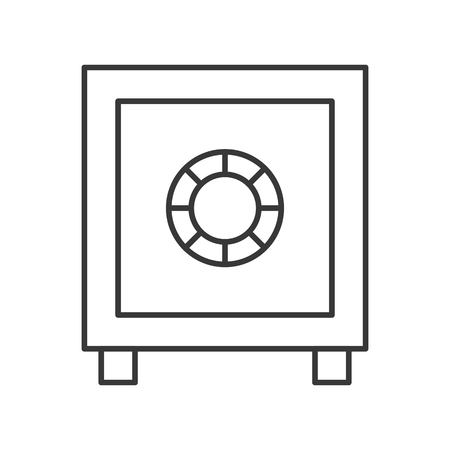 safe box, police related outline icon editable strokeのイラスト素材