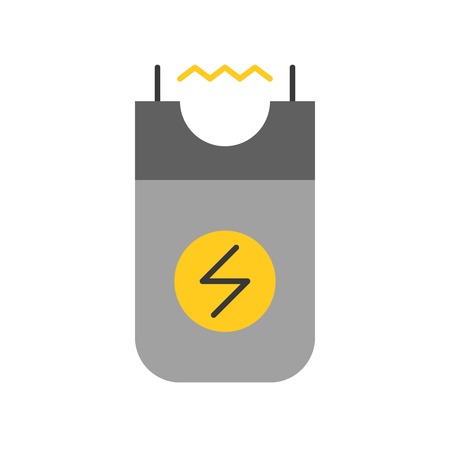 stun gun self defense equipment, police related icon, flat design

のイラスト素材