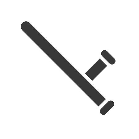 police baton or night stick, police related iconのイラスト素材