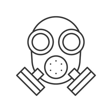 respirator, police related icon editable stroke outlineのイラスト素材
