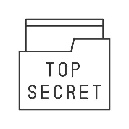 top secret file and folder, police related icon editable strokeのイラスト素材