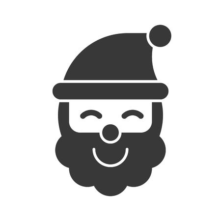 Santa Claus, Merry Christmas icon set, solid designのイラスト素材