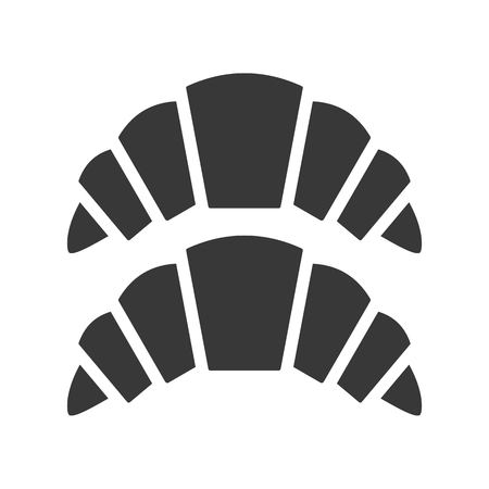 double croissant, christmas food related iconのイラスト素材