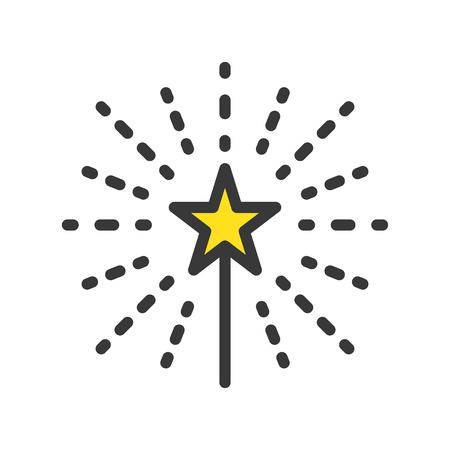 Firework, Merry Christmas related icon set, filled outline design editable strokeのイラスト素材