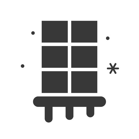 window with ice and snow flakes, Merry Christmas filled icon setのイラスト素材