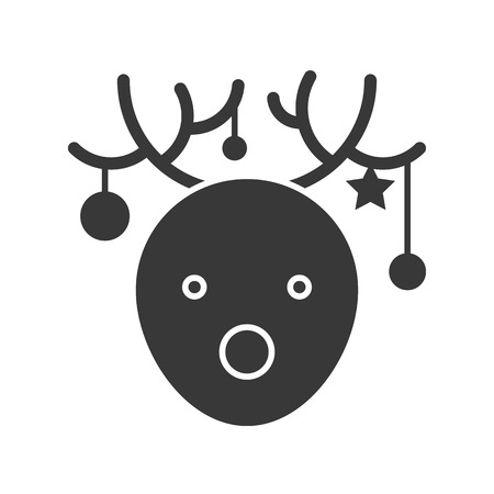 snowman icon in solid design for use as material in christmas themeのイラスト素材
