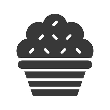 christmas cup cake icon decoration with candyのイラスト素材