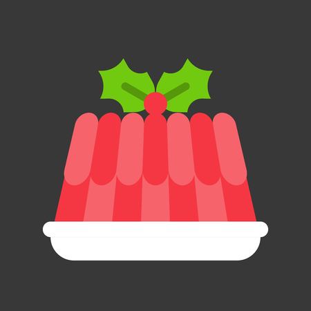 pudding christmas bakery and sweets iconのイラスト素材
