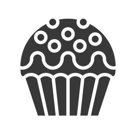 christmas cup cake icon decoration with candyのイラスト素材