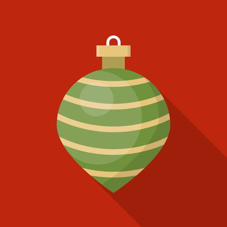 christmas ball, bauble, suitable for use as material, editable flat iconのイラスト素材