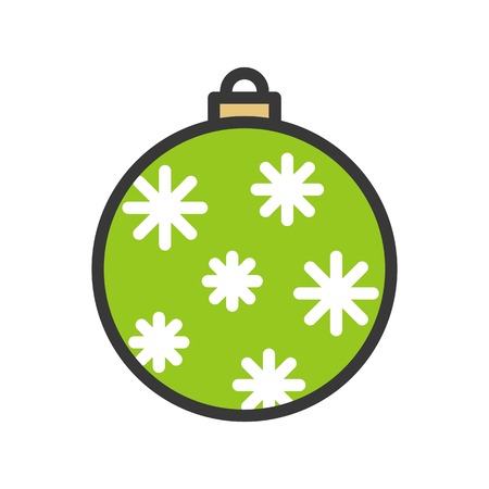christmas ball, bauble, suitable for use as material, editable outline iconのイラスト素材