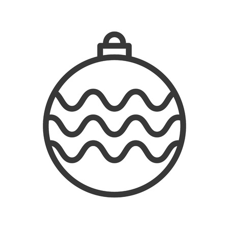 christmas ball, bauble, suitable for use as material, editable outline iconのイラスト素材