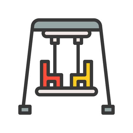 Swing vector icon, filled outline design editable strokeのイラスト素材
